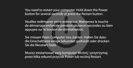 Macbook message d'erreur