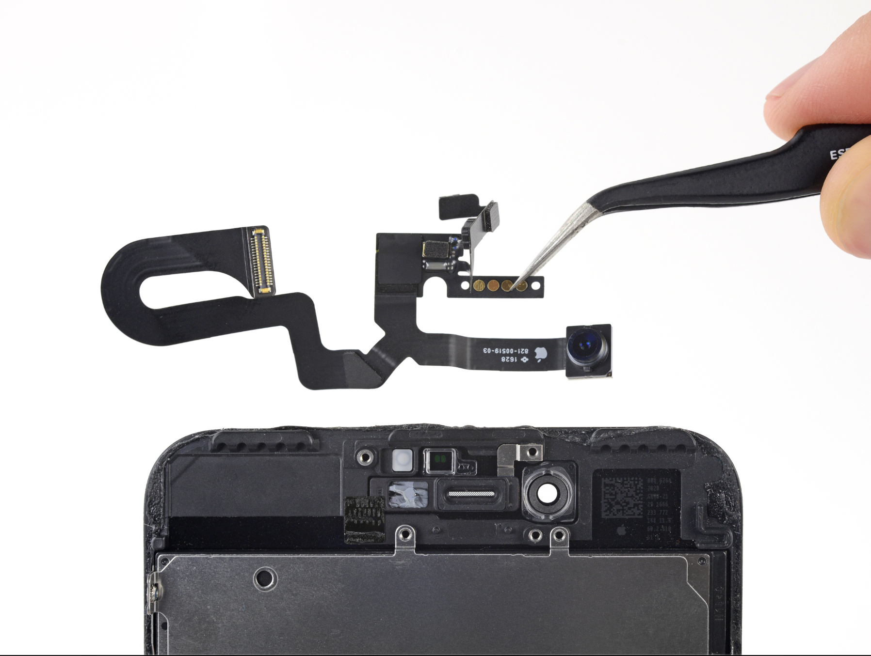 Nappe caméra frontale + capteur proximité + micro iPhone 8+